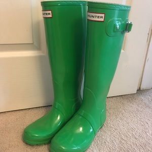 Green hunter boots